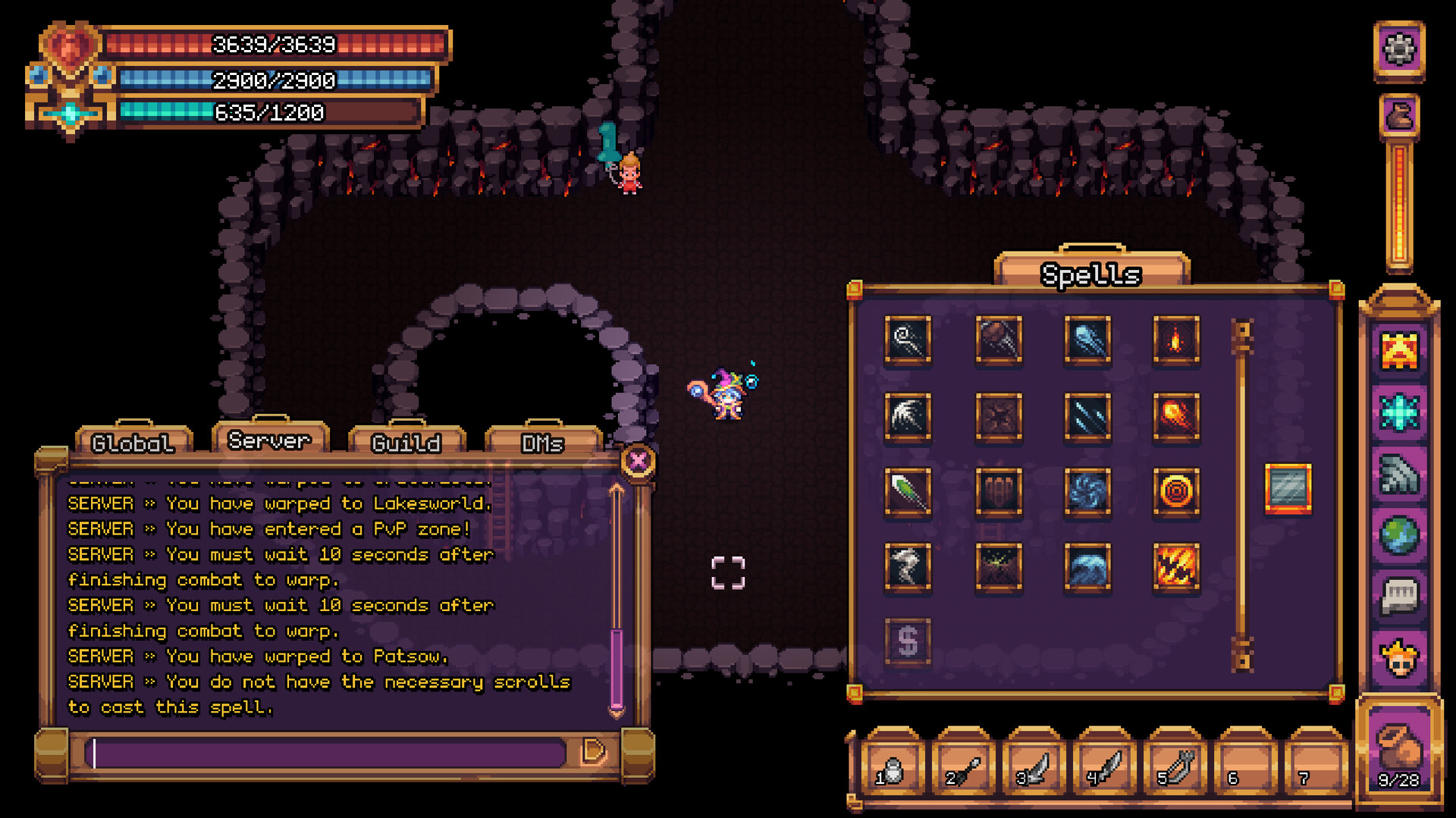 Kaetram gameplay spells interface